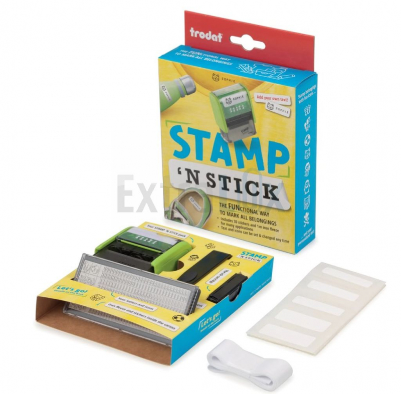ŠTAMPILJKA TRODAT PRINTY 4911 4.0 STAMP ‘N STICK 38X14, ZELENA-ČRNA BLAZ. AVTOMATSKA 175413