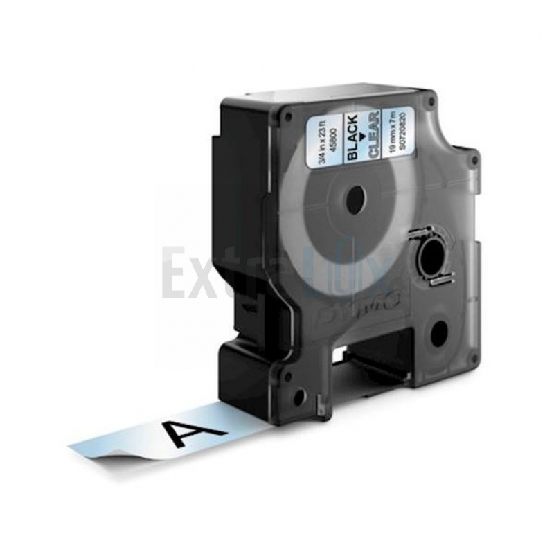 TRAK DYMO D1 19MMX7M ČRNA NA PROZORNI ART.45800 SO720820
