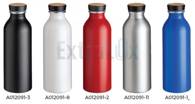 STEKLENICA IZ ALUMINIJA ZA VODO Z BAMBUSOVIM POKROVOM  500 ML