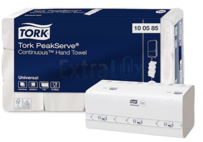 BRISAČE ENOSLOJNE TORK PEAKSERVE 100585 H5 BELE 22,5X20CM 1/4920