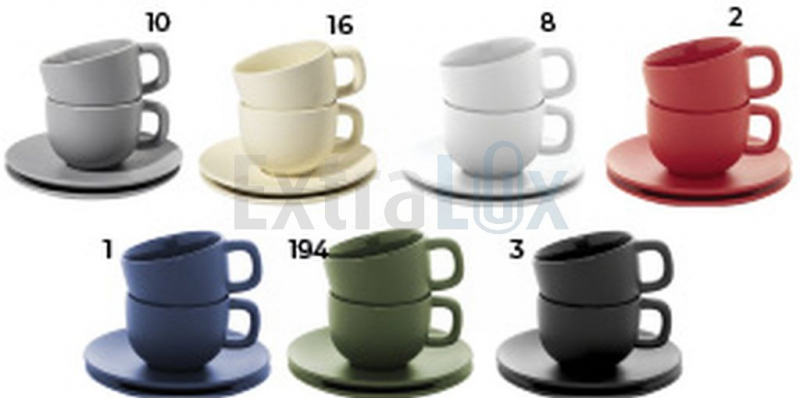SET 2 SKODELIC ZA KAVO Z KROŽNIČKI
