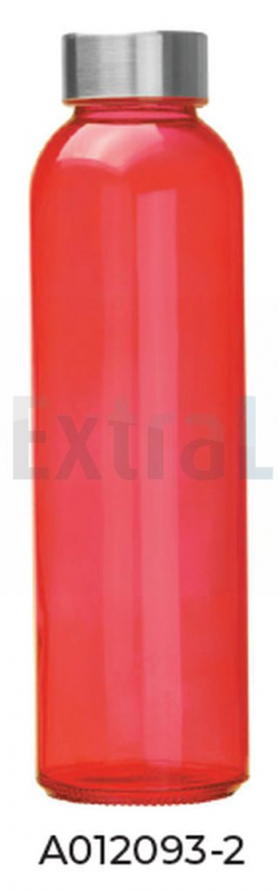 STEKLENICA IZ BARVNEGA STEKLA Z JEKLENIM ZAMAŠKOM 550 ML