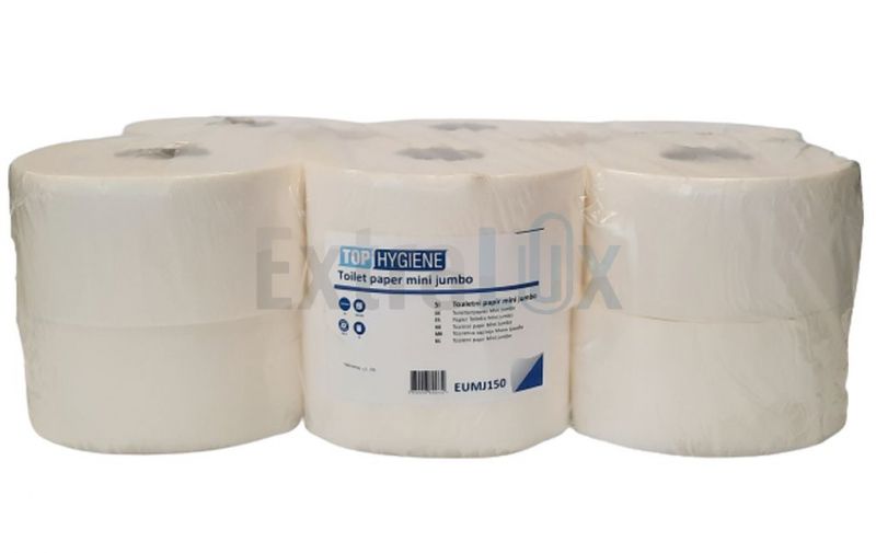 TOALETNI PAPIR DVOSLOJNI MINI JUMBO TOPHYGIENE EUMJ150 BEL 1/12