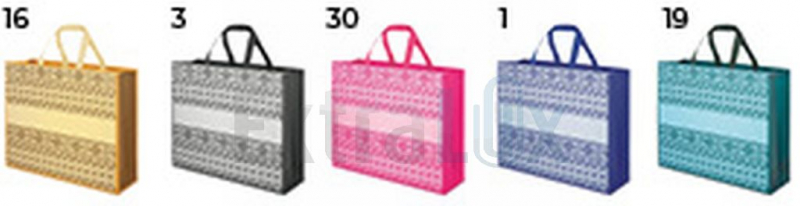 VREČKA IZ LAMINIRANGEA NETKANEGA MATERIALA Z VZORCEM