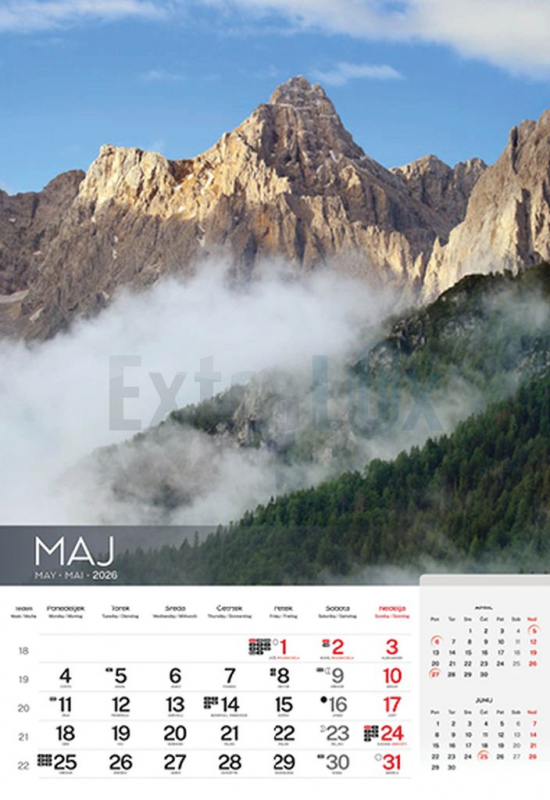 KOLEDAR ALPE SLOVENIJE 26-017 2026