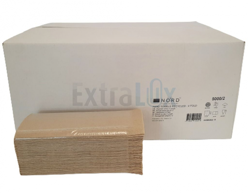 BRISAČE ENOSLOJNE ZLOŽENKE V PREGIB 5000/2 NATUR 23CM 1/5000