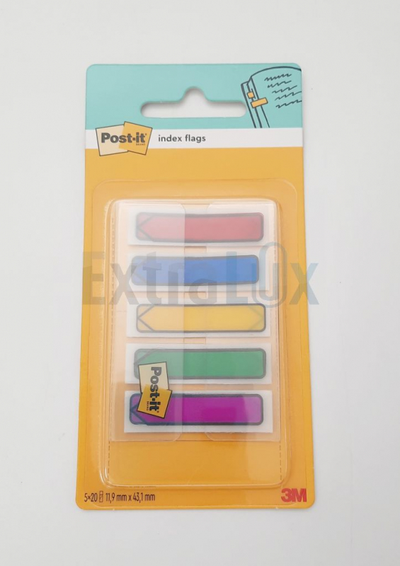 OZNAČEVALEC INDEX POST-IT 3M 684-ARR1  1/5 11,9X43,1MM 4X24L PUŠČICA