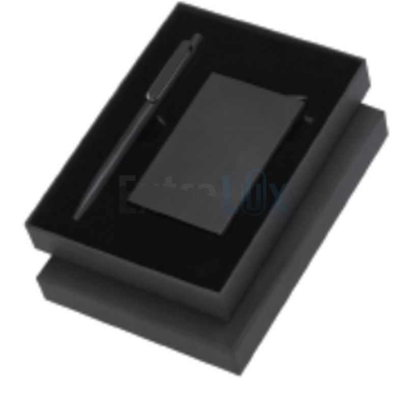SET PISALA IN ETUIJA ZA 6 KARTIC Z ZAŠČITO RFID IZ RECIKLIRANEGA ALUMINIJA