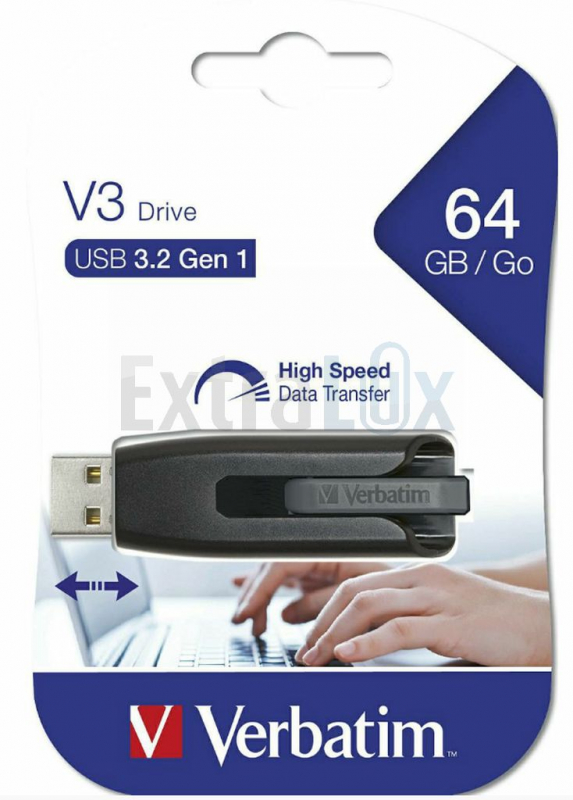 USB KLJUČ 64GB VERBATIM V3 USB 3.2 GEN 1