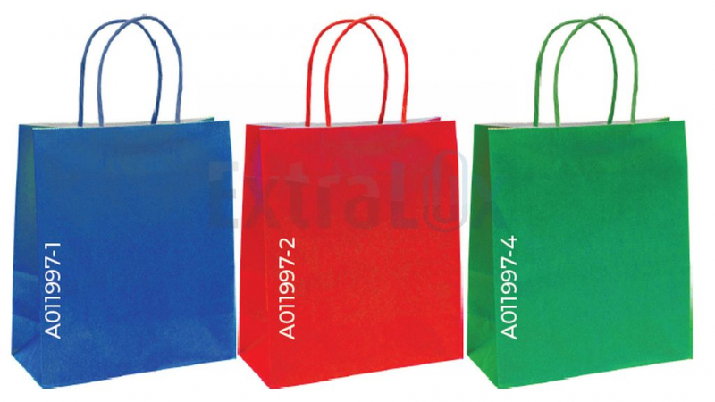 VREČKA DARILNA EKO SREDNJA 25x22x10 ZNOTRAJ BELA