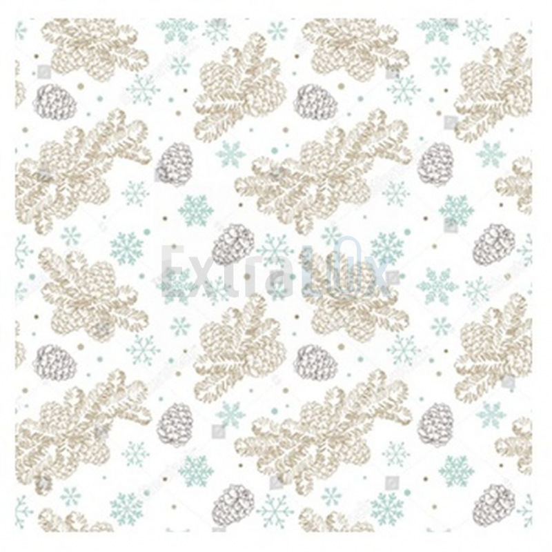 SERVIETI TROSLOJNI TISSUE PALOMA PRAZNIČNI MOTIV SNEŽINKE IN STORŽI 33X33 1/20