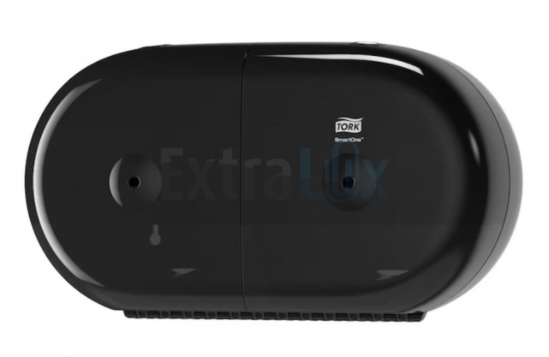 PODAJALNIK TOALETNEGA PAPIRJA SMARTONE DVOJNI TORK 682008 T9 MINI ČRN
