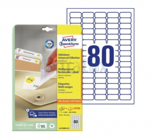 ETIKETE AVERY ZWECKFORM L4732REV 35,6X16,9 ODSTRANLJIVE 1/25