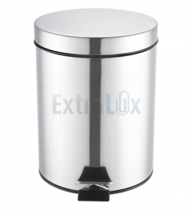 KOŠ KOVINSKI S PEDALOM MSV 20 LT INOX BEL (100024)