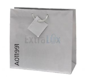 VREČKA DARILNA MAT HORIZONTAL 32,4 X 26 X 12,7 CM PLAST. SREBRNA