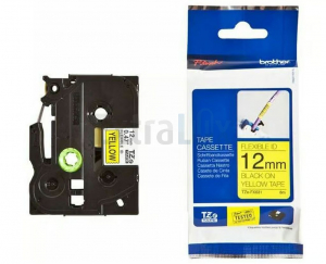 TRAK BROTHER P-TOUCH TZEFX-631 12MM ČRNA NA RUMENEM