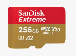 KARTICA SPOMINSKA MICRO SANDISK SDXC 256GB 190/130MB/S A2, UHS-I,C10,V30,U3 +SD ADAPTER