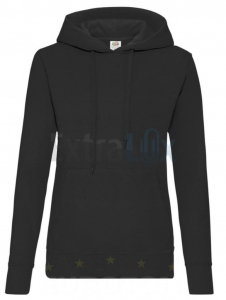 PULOVER ŽENSKI S KAPUCO F.O.L. ČRN