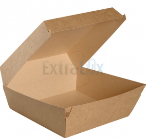 BURGER BOX XL, PAPIR, RJAV, 19X19X8CM, 1/300