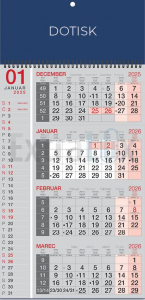 KOLEDAR ŠTIRIDELNI POSLOVNI S ŠPIRALO 201240 2026