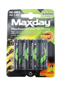 BATERIJA MAXDAY POLNILNA AA 1,2V  NI-MH 4800 MAH 1/4