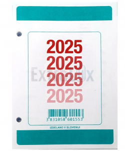 Vložek za namizni koledar velik pleksi  2026