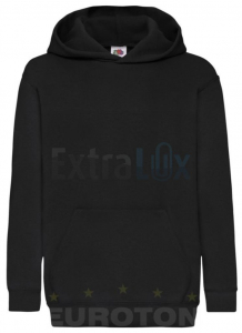 PULOVER OTROŠKI S KAPUCO F.O.L. ČRN