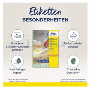ETIKETE AVERY ZWECKFORM L4744REV-25 96X50,8 MM ODSTRANLJIVE 1/25