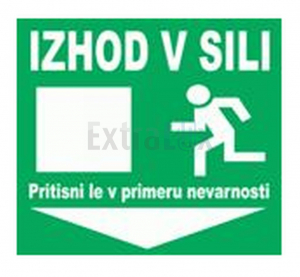 NALEPKA IZHOD V SILI 90MMX90MM