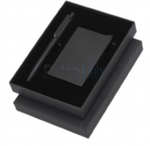 SET PISALA IN ETUIJA ZA 6 KARTIC Z ZAŠČITO RFID IZ RECIKLIRANEGA ALUMINIJA