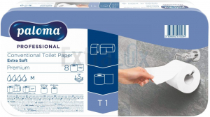TOALETNI PAPIR TROSLOJNI ROLICA PALOMA PROFESSIONAL 150L 1/8