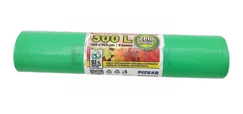 VREČKA ZA SMETI 1200X1400MM 300L, ZELO MOČNA