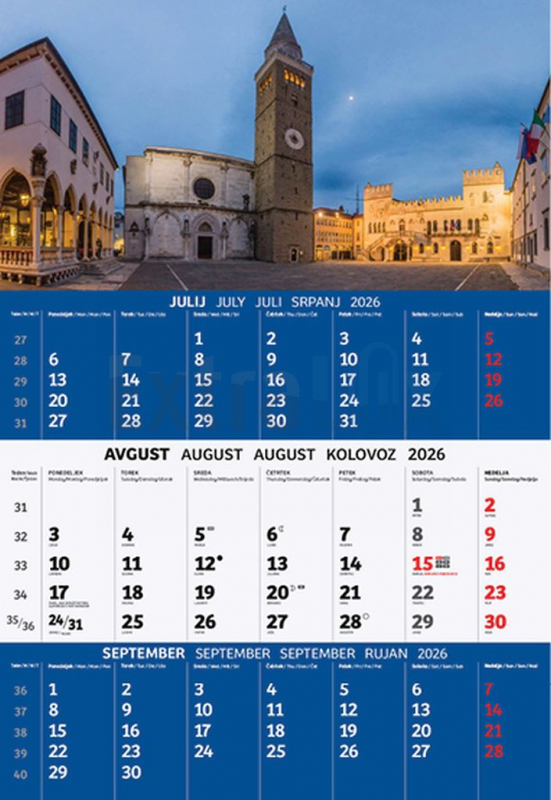 KOLEDAR POSLOVNA SLOVENIJA  2026