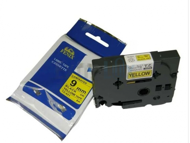 TRAK FENIX TZ-621 9MMX8M ČRNA NA RUMENEM KOMPATIBILEN (TZ621)