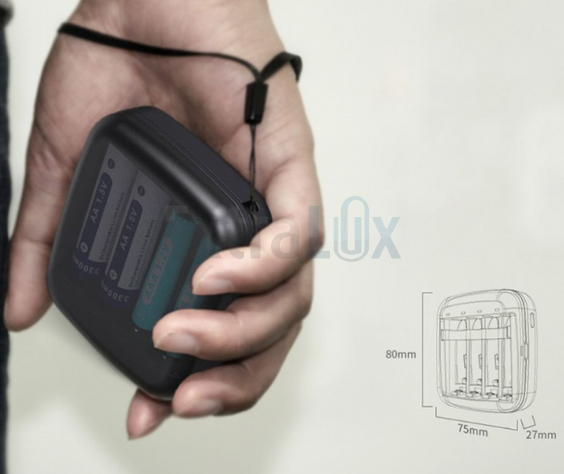 POLNILEC XTAR BC4 ZA 1.5V Li-Ion / 1.2V NiMh ZA 4X AA IN AAA