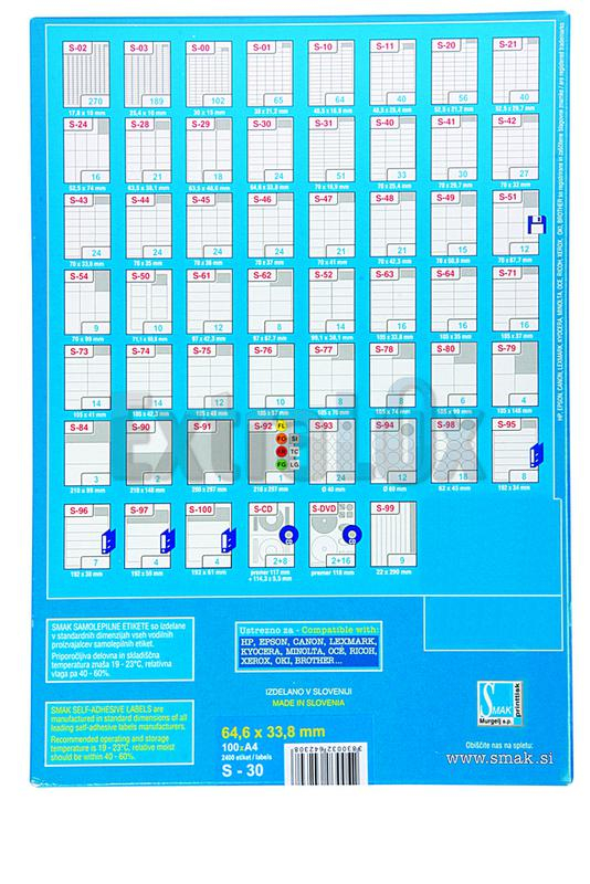 ETIKETE SMAK S-77 105X70 1/100