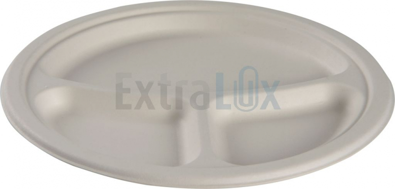 KROŽNIK BIO SLADKORNI TRS PLITVI FI 26CM OKROGLI, 3 PREKATNI, BEL,  50/1