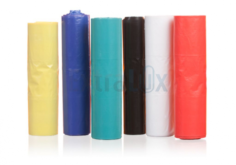 VREČKE ZA SMETI 700X1000 120L HDPE BARVNE 50/1