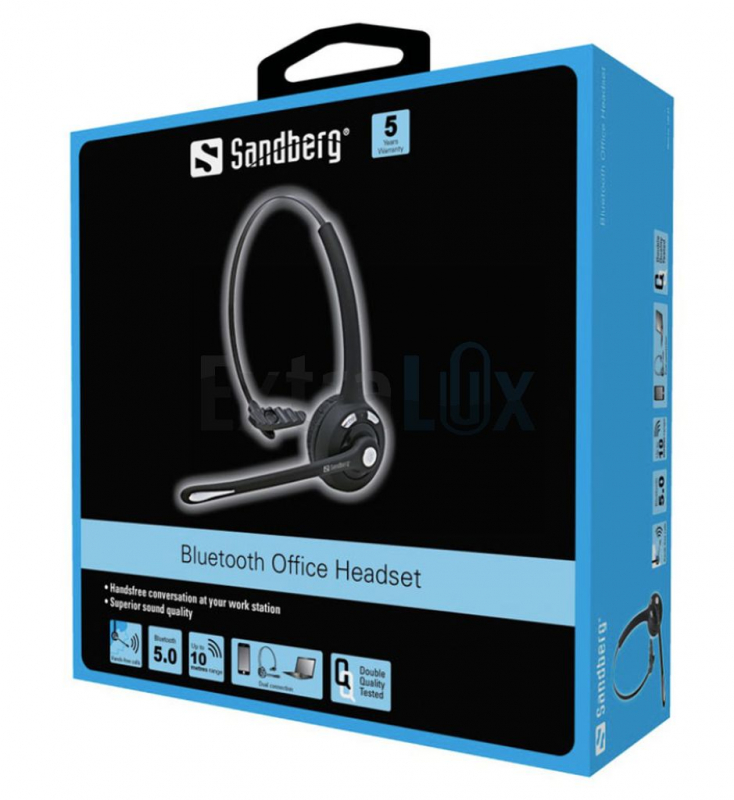 SLUŠALKE SANDBERG Z MIKROFONOM BLUETOOTH OFFICE MONO, BREZŽIČNE
