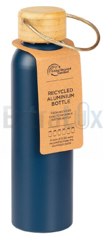 STEKLENICA Z BAMBUSOVIM POKROVOM IZ RECIKLIRANEGA ALUMINIJA