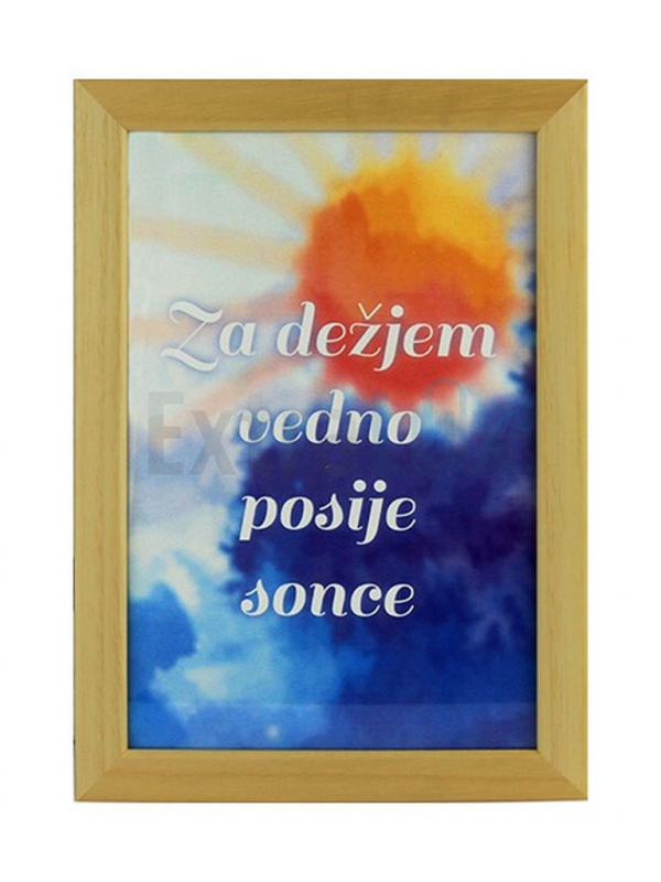 OKVIR ZA SLIKO 20X30CM, NATUR LES, ZA DEŽJEM VEDNO POSIJE SONCE