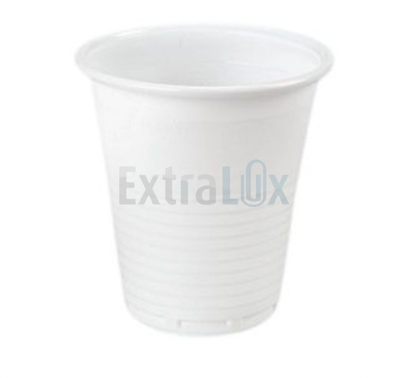 KOZARCI PLASTIČNI 1,3DL BELI 100/1