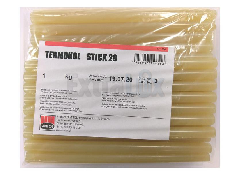 LEPILNI VLOŽKI FI11,2-11,7MMX200MM STICK29 RUMENE SILIKONSKE PALICE MOČNEJŠE 1KG