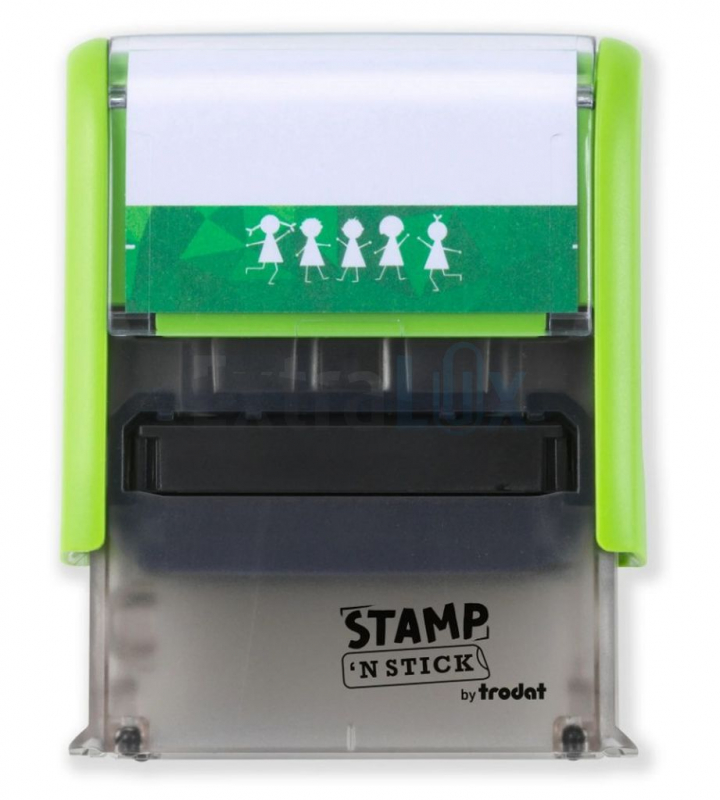 ŠTAMPILJKA TRODAT PRINTY 4911 4.0 STAMP ‘N STICK 38X14, ZELENA-ČRNA BLAZ. AVTOMATSKA 175413