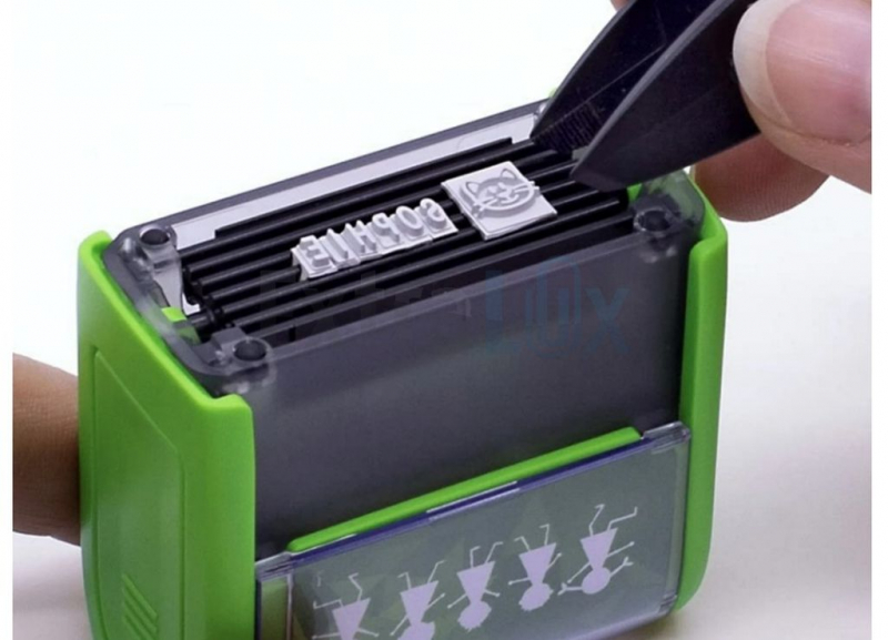 ŠTAMPILJKA TRODAT PRINTY 4911 4.0 STAMP ‘N STICK 38X14, ZELENA-ČRNA BLAZ. AVTOMATSKA 175413