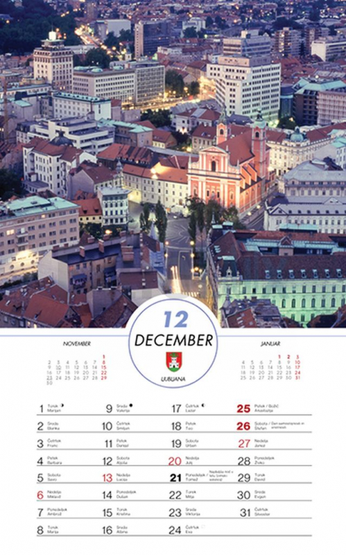 KOLEDAR MESTA SLOVENIJE  2026