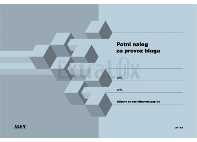 OBRAZEC 4,9  POTNI NALOG ZA TOVORNO MOTORNO VOZILO NEKOPIRNI DZS