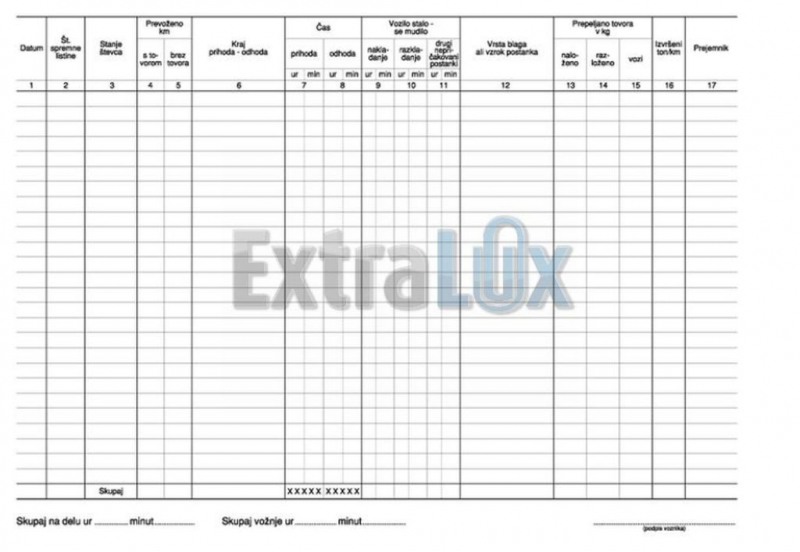 OBRAZEC 4,9  POTNI NALOG ZA TOVORNO MOTORNO VOZILO NEKOPIRNI DZS