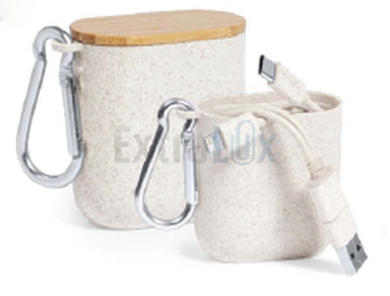 POLNILNI KABEL IN STOJALO ZA TELEFON IZ PŠENIČNE SLAME IN BAMBUSA