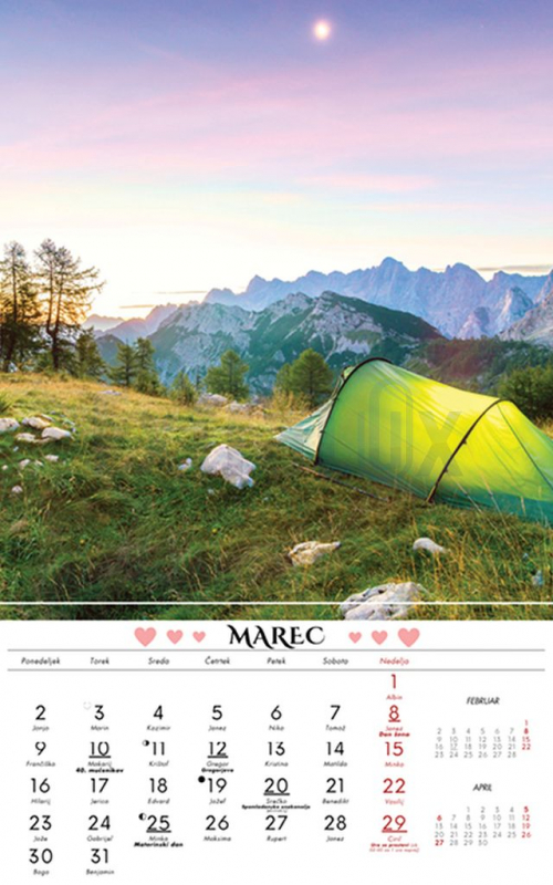 KOLEDAR ROMANTIČNA SLOVENIJA  2026